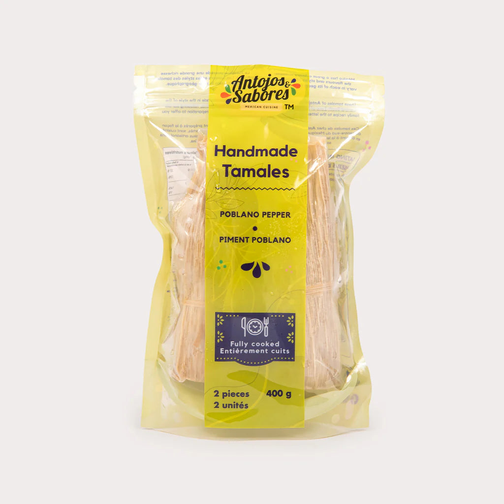 Antojos y Sabores, Tamal Poblano Pepper, 2 units