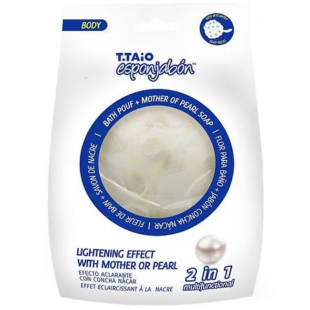 T.TAiO Esponjabon Bath Pouf + Pearl Soap 2in1