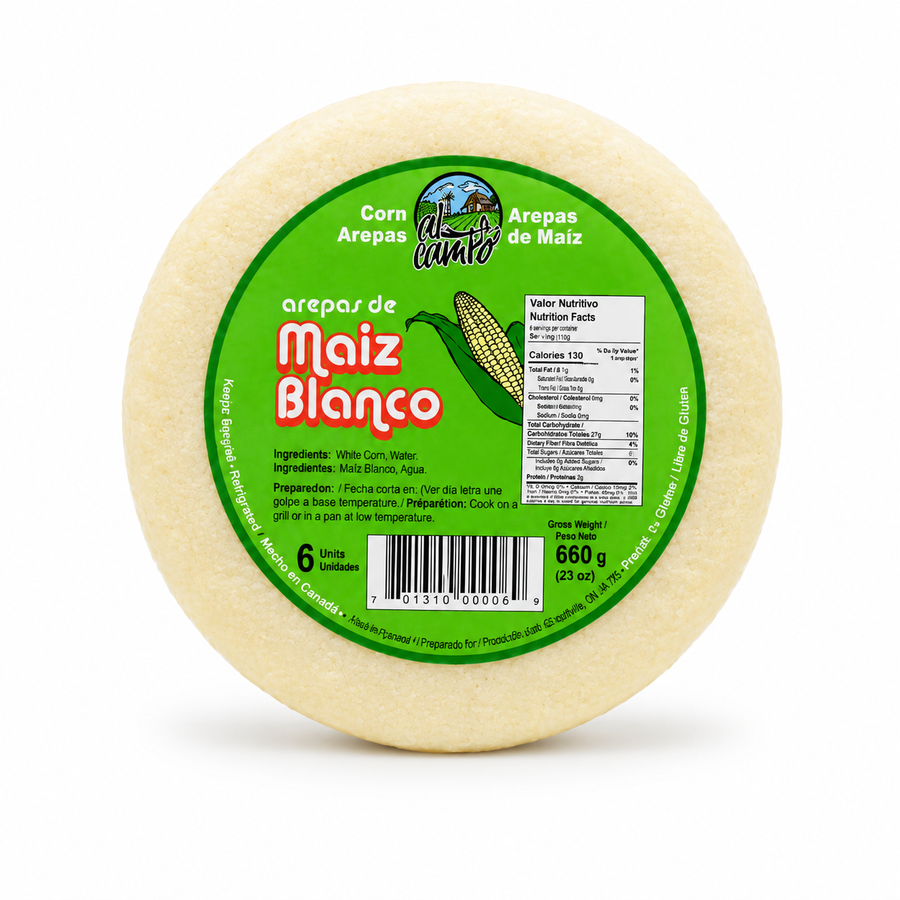 Al Campo Arepas Maiz Blanco x 6
