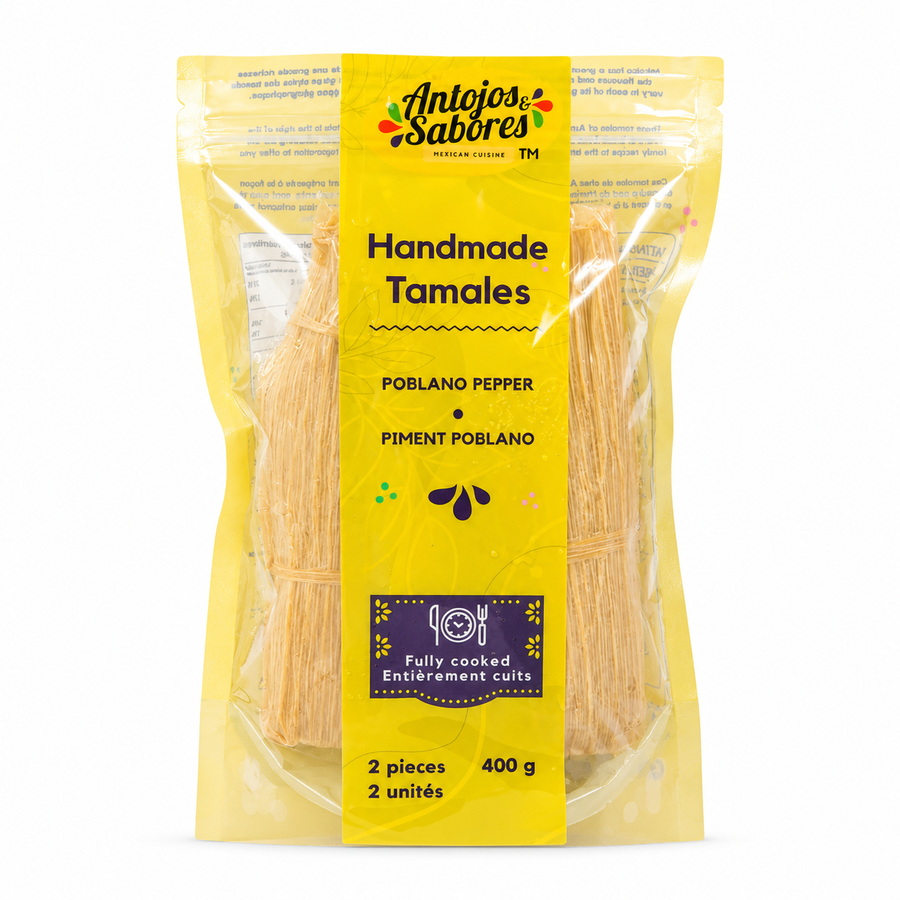 Antojos y Sabores, Tamal Poblano Pepper, 2 units