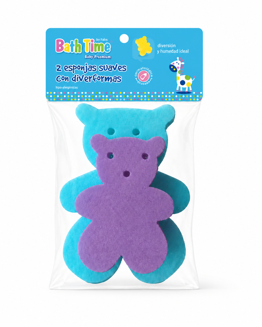 Bath Time 2 fun shaped sponges