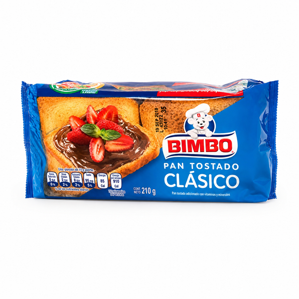 Bimbo, Pan Tostado Clasico, 210g