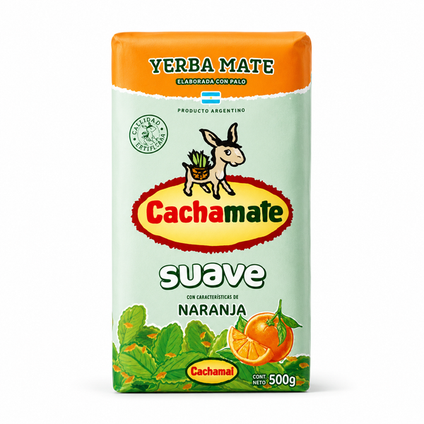 Cachamate, Yerba Mate, Naranja, 500g