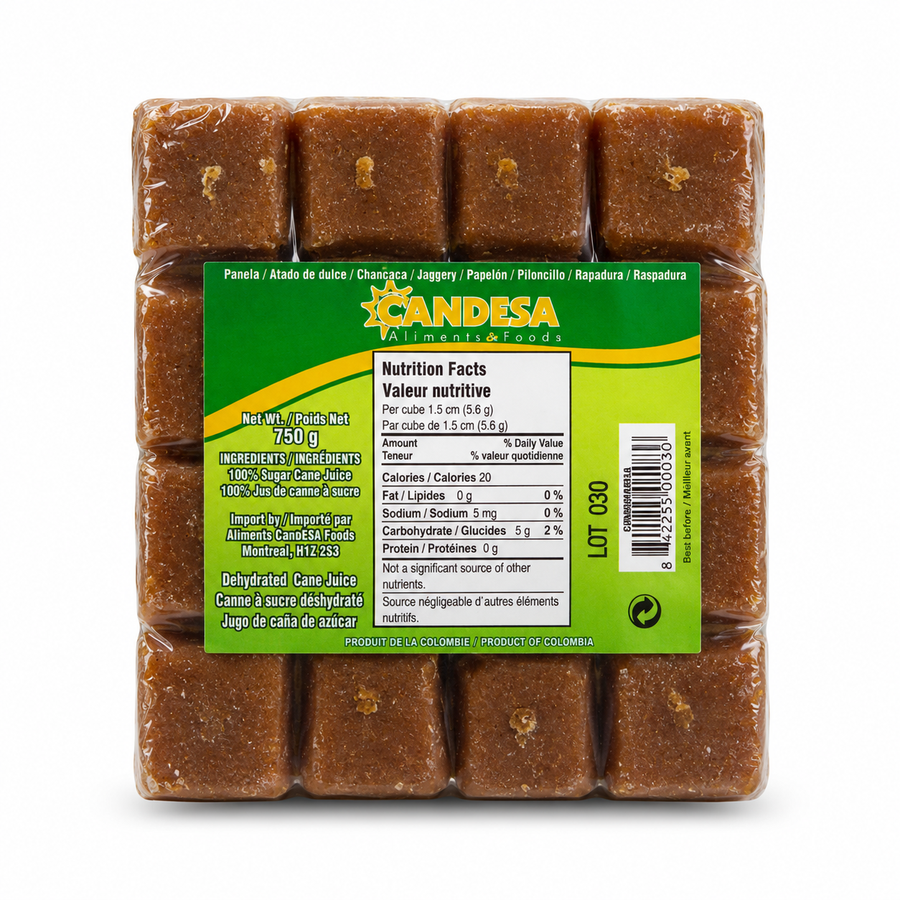 Candesa Food Panela Sugar Cane Small 750g