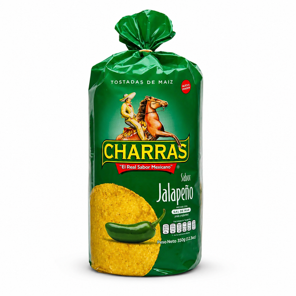 Charras, Tostadas Jalapeño, 350g