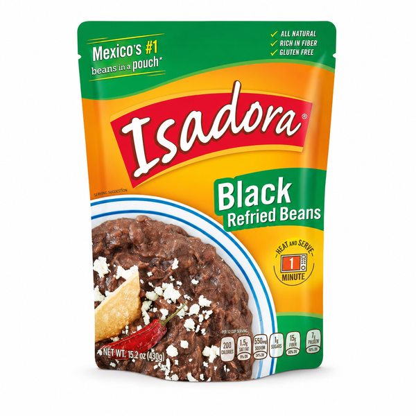 Isadora, Refried Black Beans, 430g
