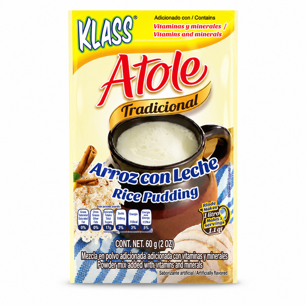 Klass Atole Tradicional Rice Pudding/ Arroz con Leche 43 Gr