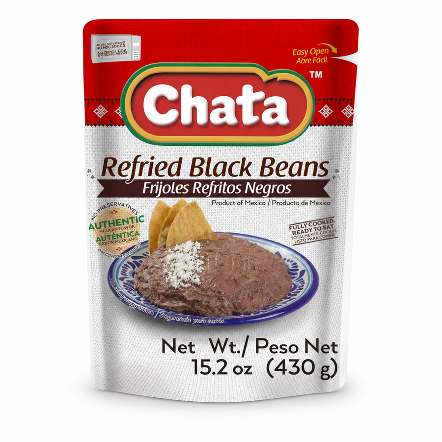 La Chata, Refried Black Beans, 430g