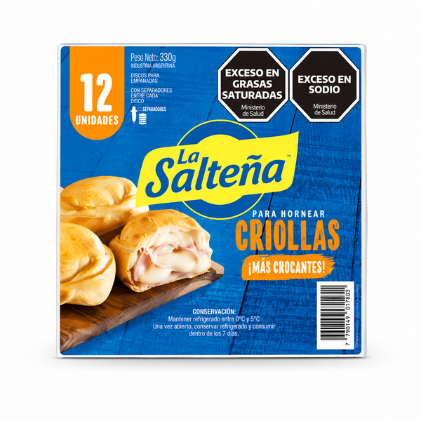 La Saltena, Tapas de Empanadas Criolla,  550 g