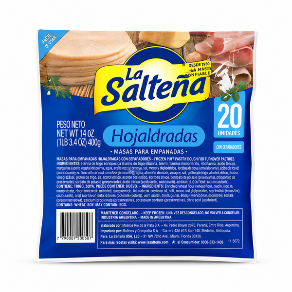 La Saltena, Tapas de Empanadas, Hojaldradas, 550g