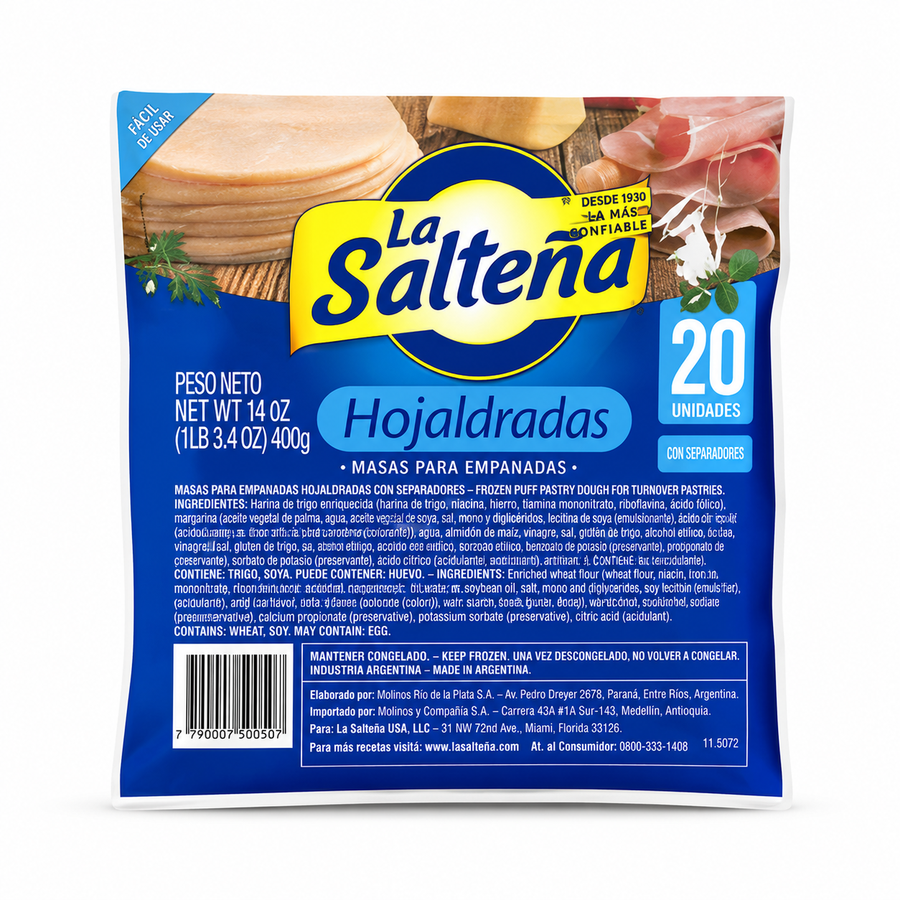 La Saltena, Tapas de Empanadas, Hojaldradas, 550g