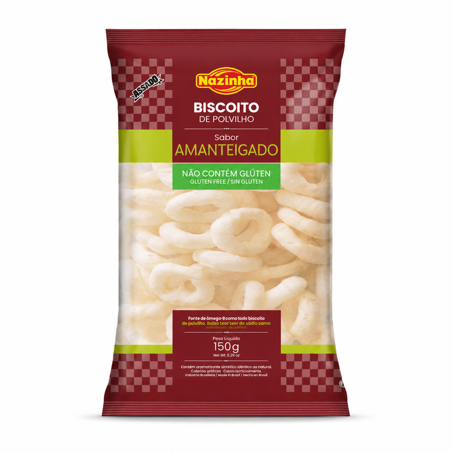 Nazinha, Biscoito Polvilho, Amanteigado, 150g
