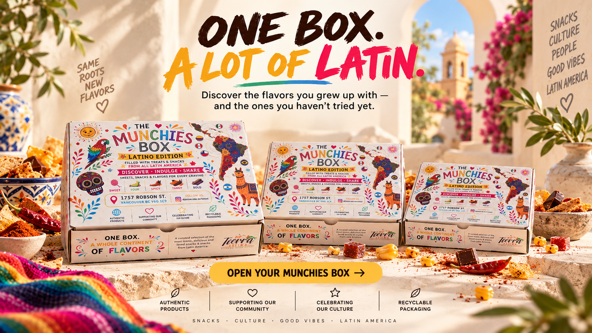 Original Munchies campaign: three boxes, one box, a lot of Latin