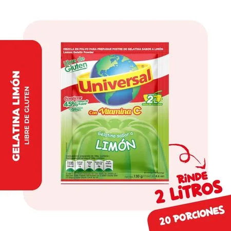 Universal Lemon Gelatin/ Gelatina de Limon 150g