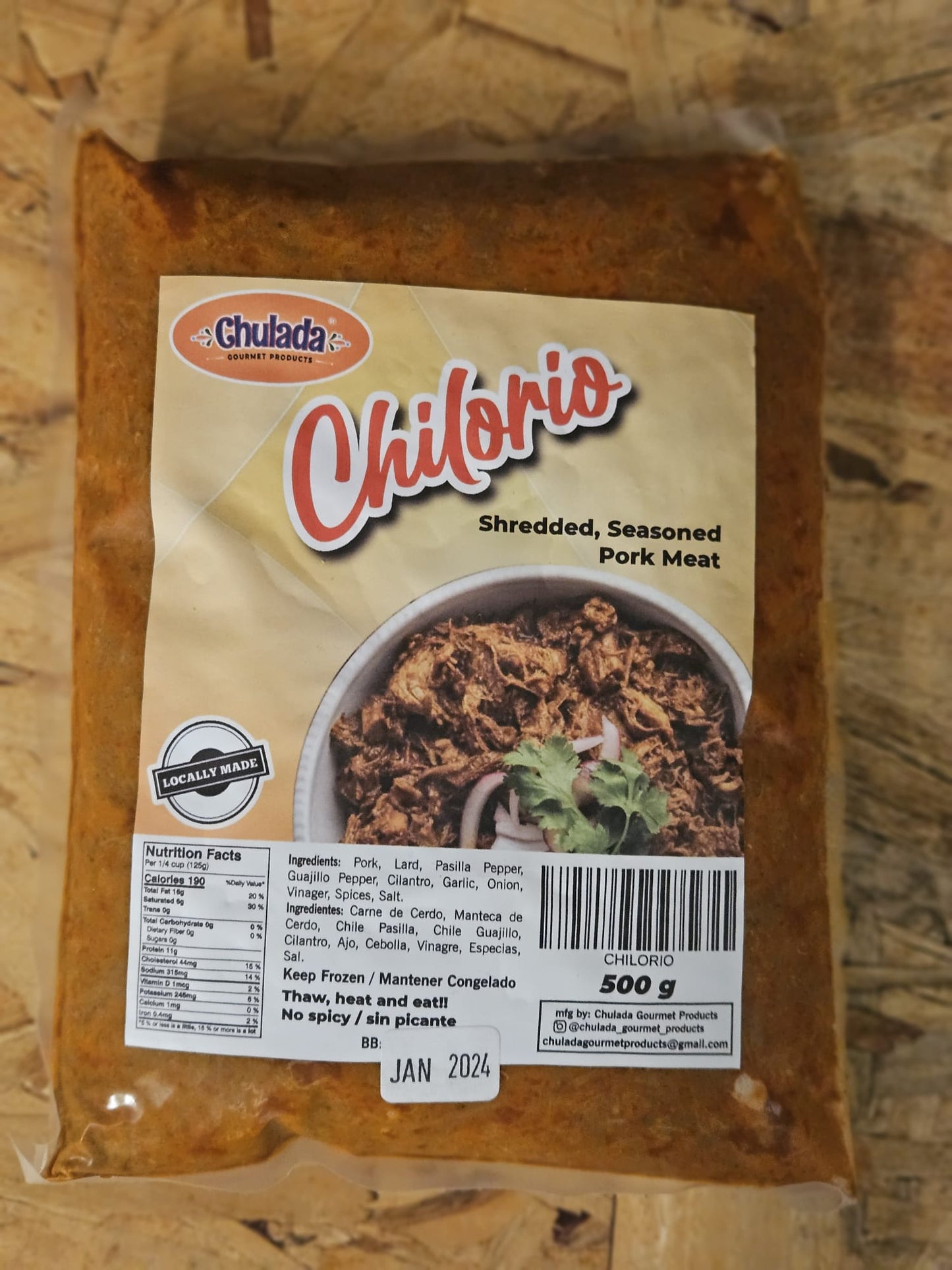 Chulada, Pork Chilorio Style, 500g