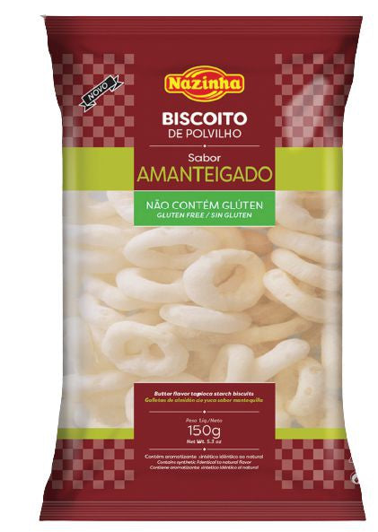 Nazinha, Biscoito Polvilho, Amanteigado, 150g